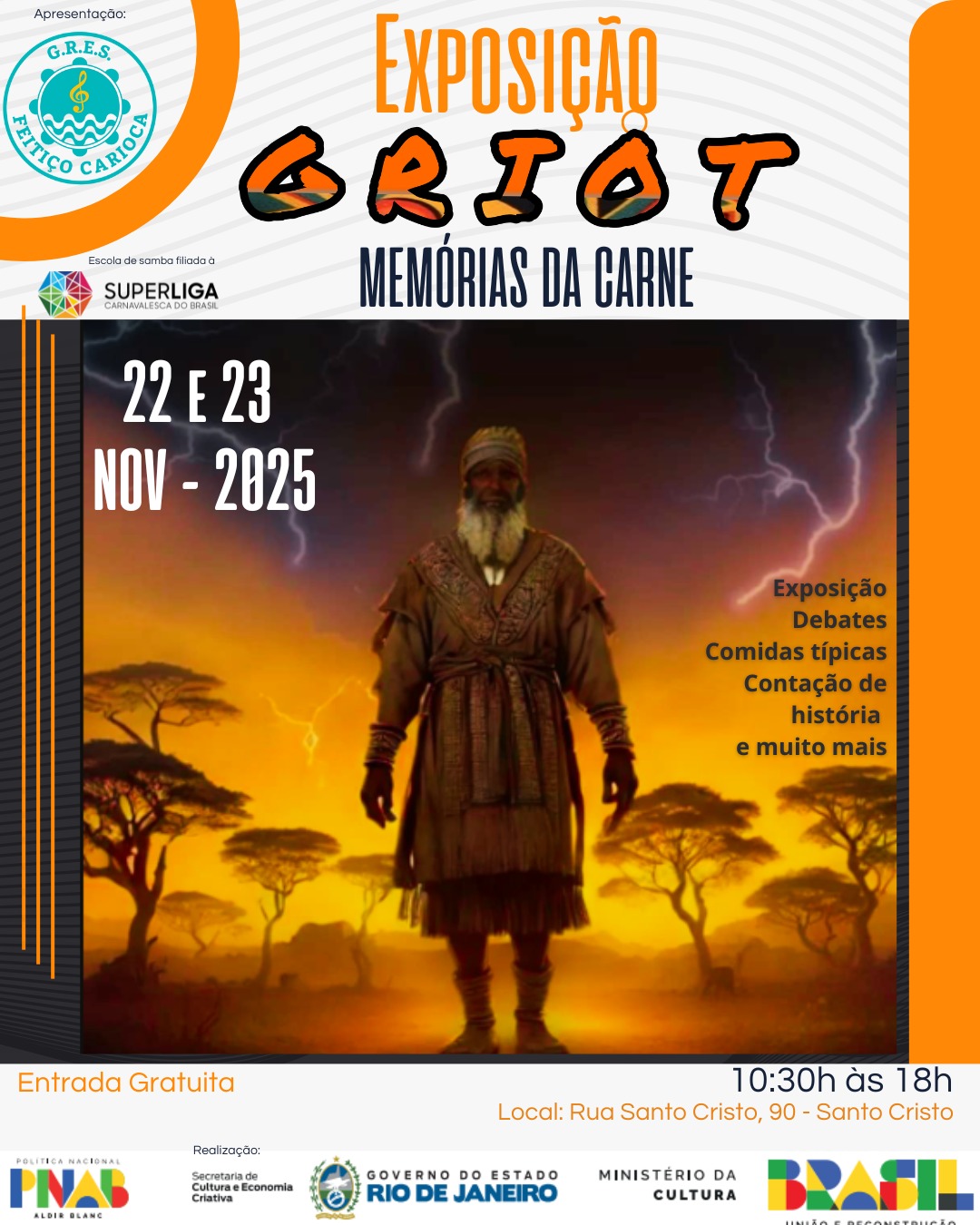 Imagem 2 da Galeria - Exposição do Enredo Griot